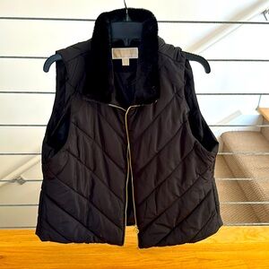 nwot Michael Kors black XL zip up vest